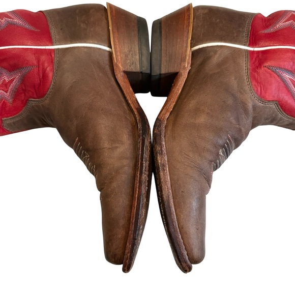 Justin Bent Rail BRL314 Square Toe Western Boots, Sz 6.5 C (also fits Sz 7B) - Picture 7 of 16